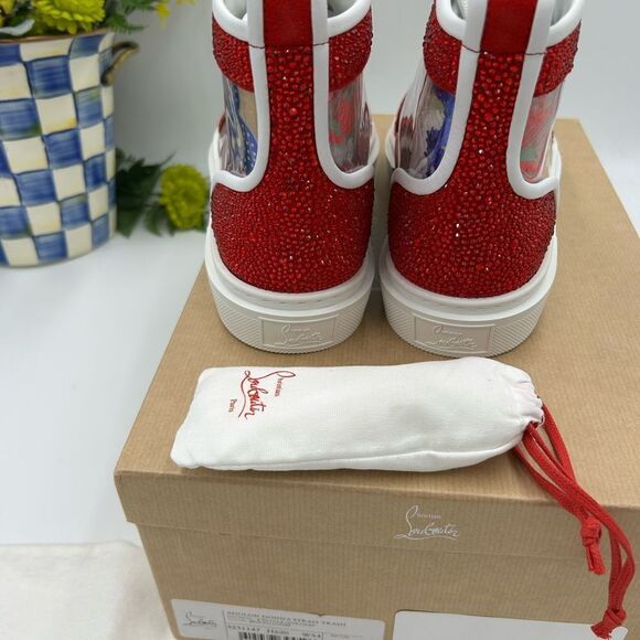 Women's Christian Louboutin, Dolan strass 
Trash high top sneakers size 39 - Picture 7 of 8